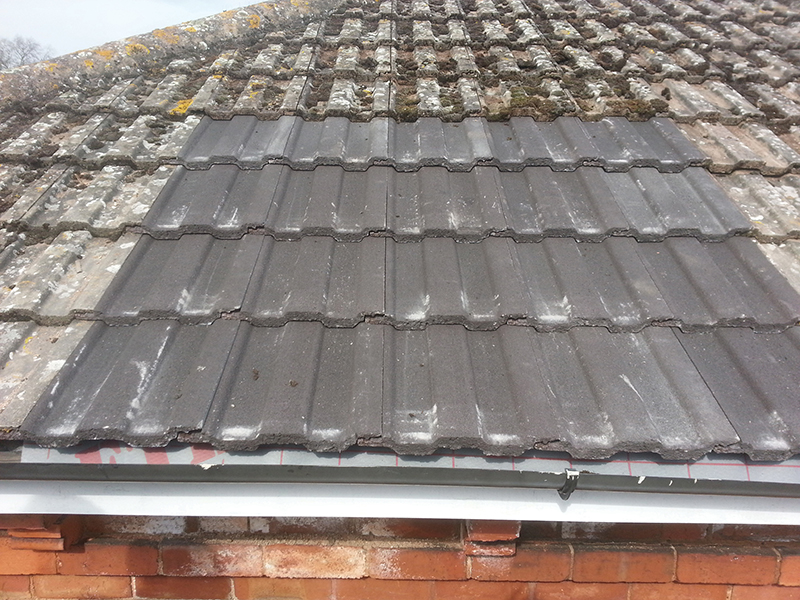 Roof repair work